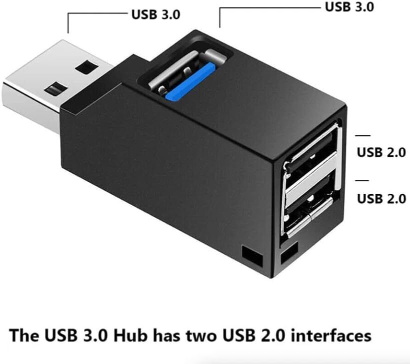 3 Port USB 3.0 Hub Splitter - Boost Connectivity for Multiple Devices