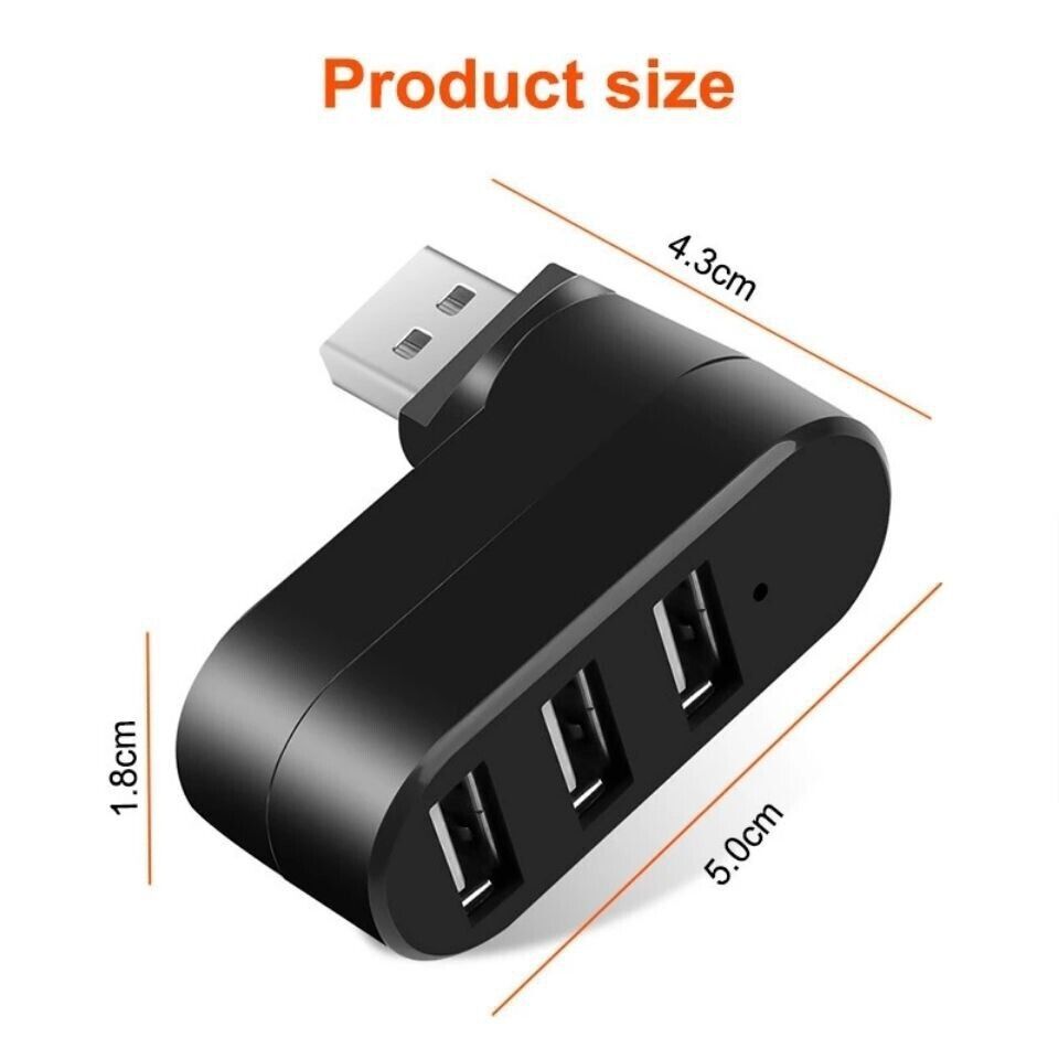 3 Port USB 3.0 Hub Splitter - Boost Connectivity for Multiple Devices