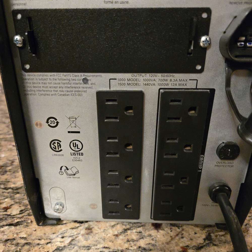 APC Smart-UPS SMT1500 8 Outlet UPS - No Battery, Surge Protection
