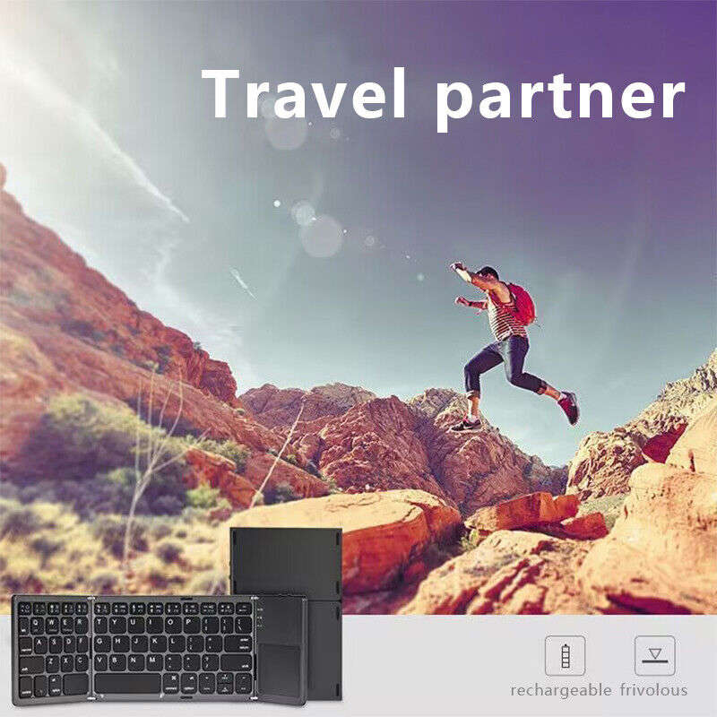 Portable Bluetooth Keyboard with Touchpad for Mobile Devices