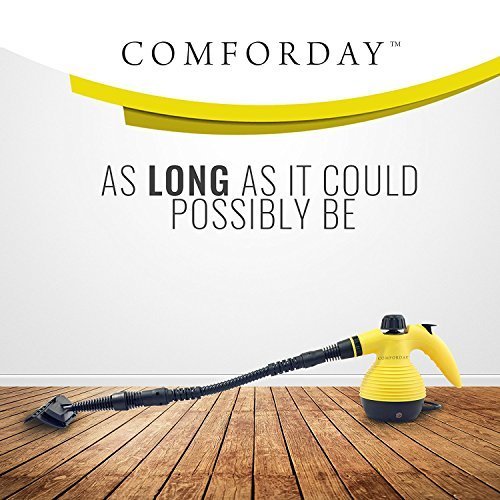Comforday Multi-Purpose Steam Cleaner with 9-Piece Accessories (Yellow)