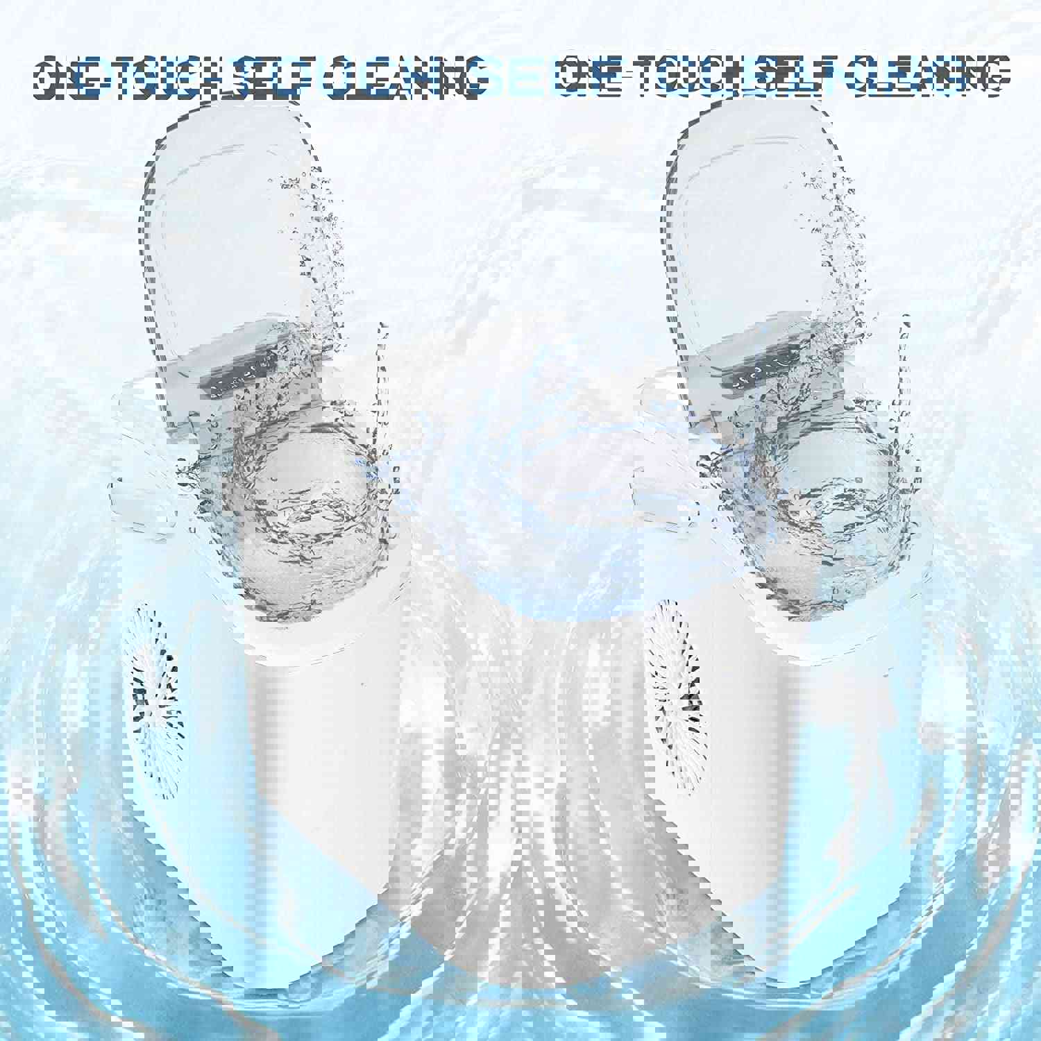 Countertop Portable Ice Maker Machine with Handle, 9 Ice Cubes in 6 Mins, 26Lbs/24H, Self-Cleaning, for Home/Kitchen/Party (White)