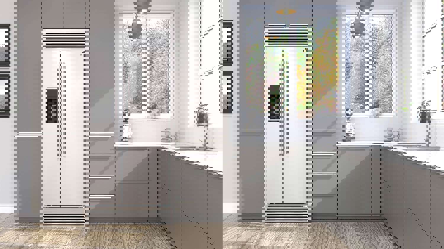 Forno Salerno 36 Side-by-Side 20 Cu.Ft Stainless Steel Refrigerator with Ice Maker