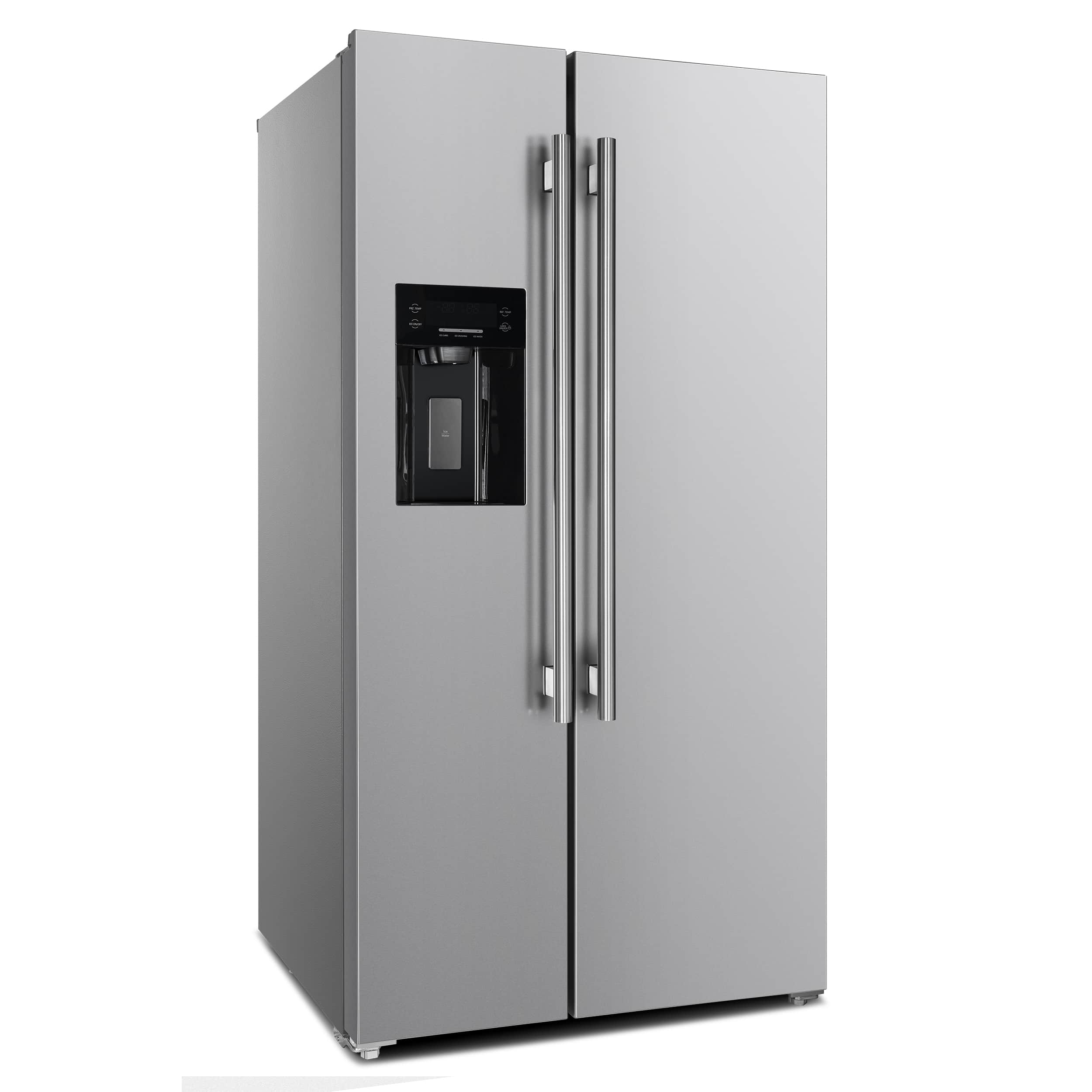 Forno Salerno 36 Side-by-Side 20 Cu.Ft Stainless Steel Refrigerator with Ice Maker