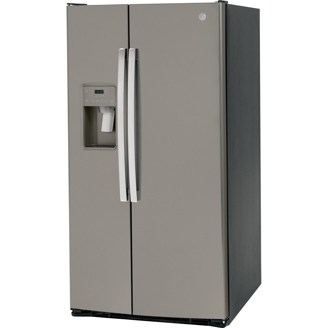 GE 36-inch, 25.3 cu. ft. Side-by-Side Refrigerator with Water and Ice Dispenser GSS25GMPES