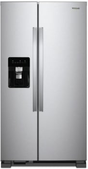 WHIRLPOOL 24.6-cu ft Side-by-Side Refrigerator with Ice Maker (Fingerprint-Resistant Stainless Steel)
