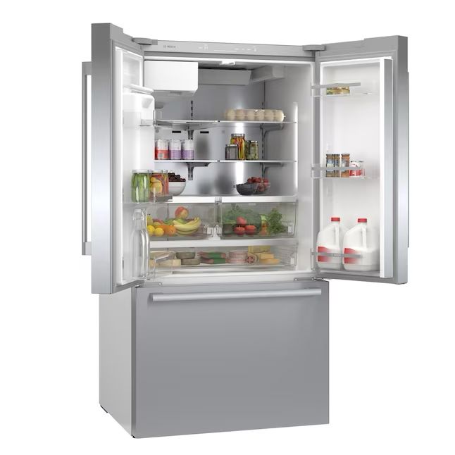 Bosch 500 Series 26-cu ft Smart French Door Refrigerator with QuickIce Pro System