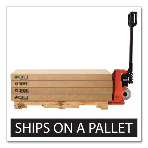 Correll Adjustable Activity Table with Med Oak Top and Black Legs