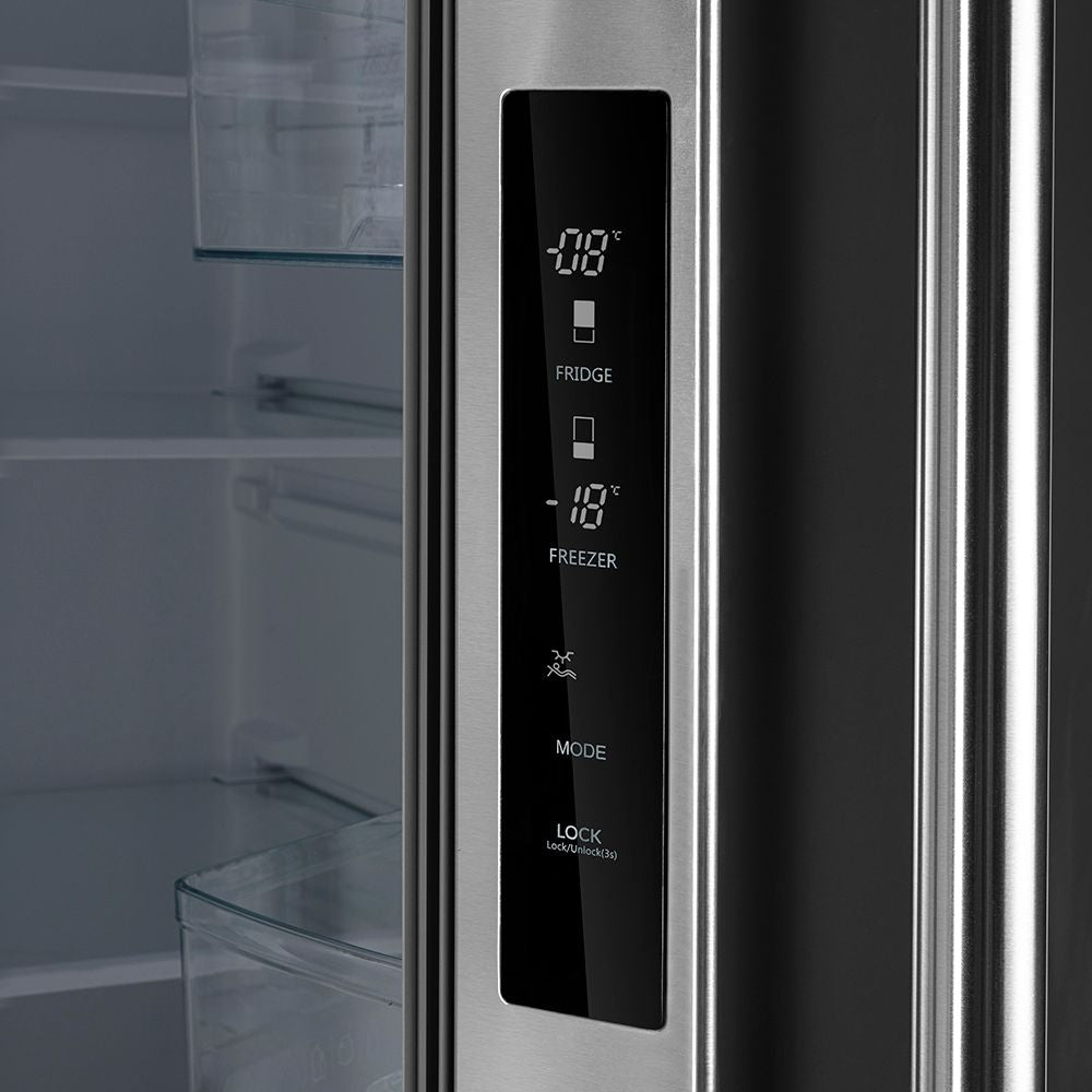 Forno 30-Inch French Door Refrigerator with Ice Maker in Stainless Steel