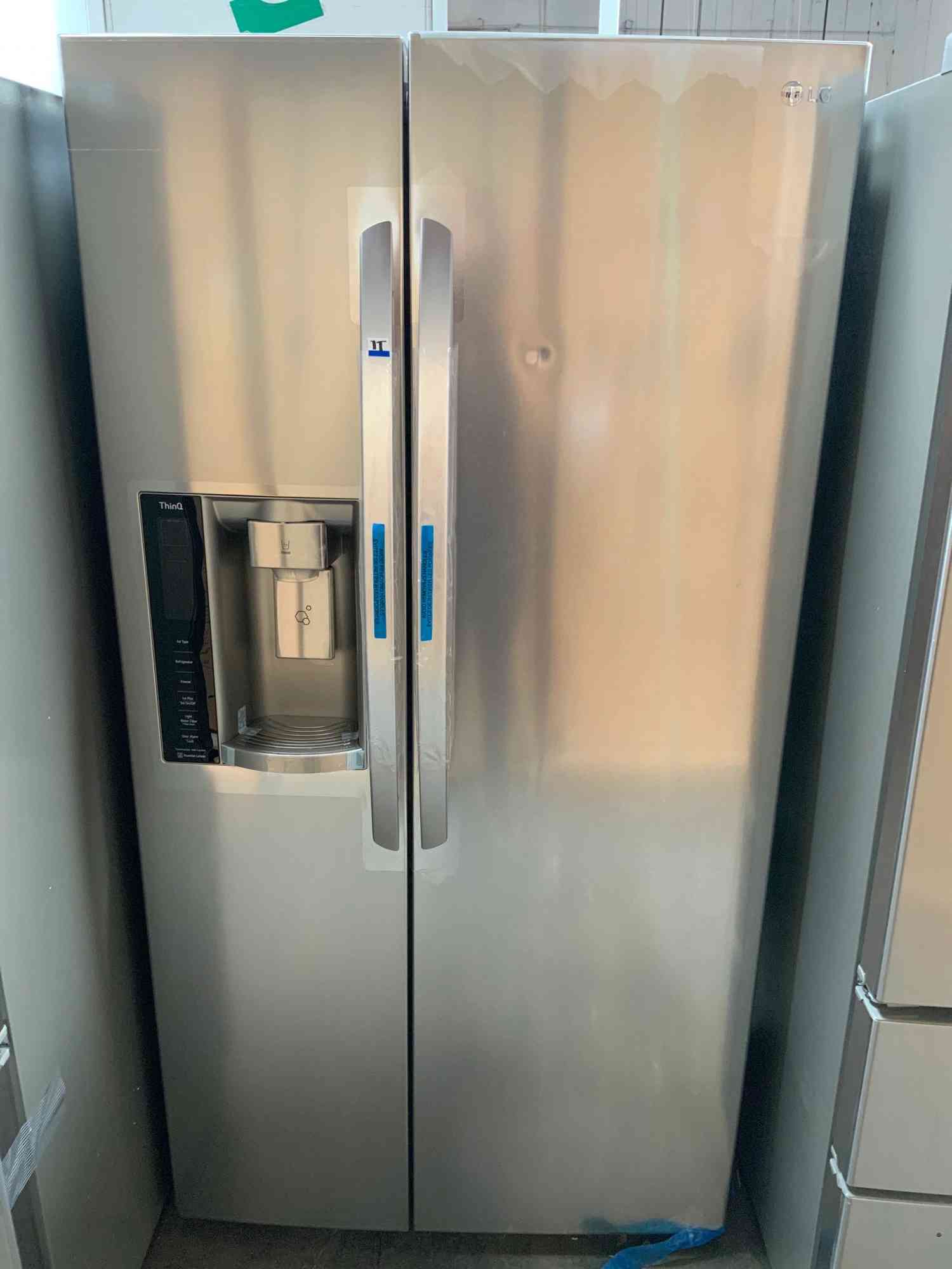 New Open Box LG 26.2 cu. ft. Side by Side Refrigerator with In-Door Ice Maker in Stainless Steel (Model: LSXS26326S)