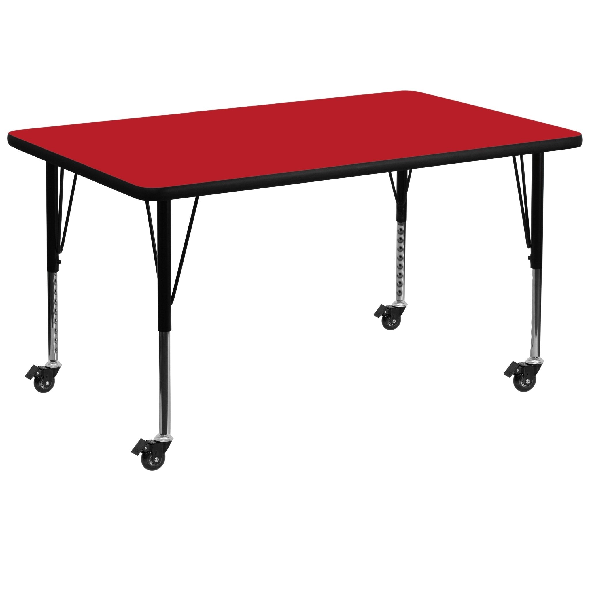Wren Mobile 36W x 72L Rectangular HP Laminate Activity Table - Standard Height Adjustable Legs