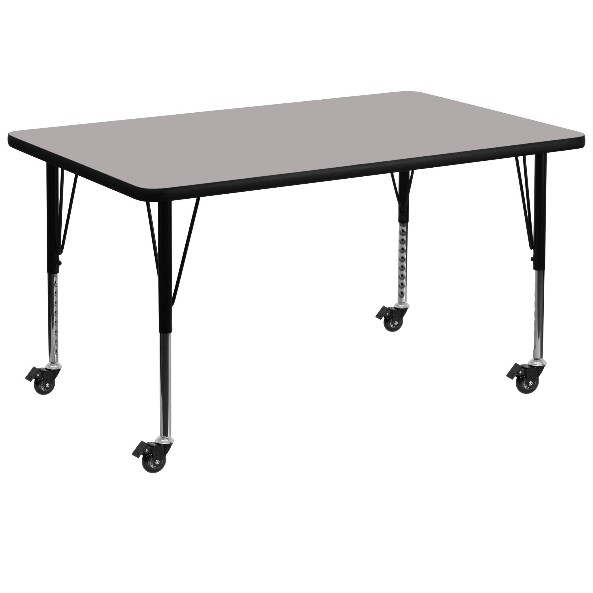 Wren Mobile 36W x 72L Rectangular HP Laminate Activity Table - Standard Height Adjustable Legs