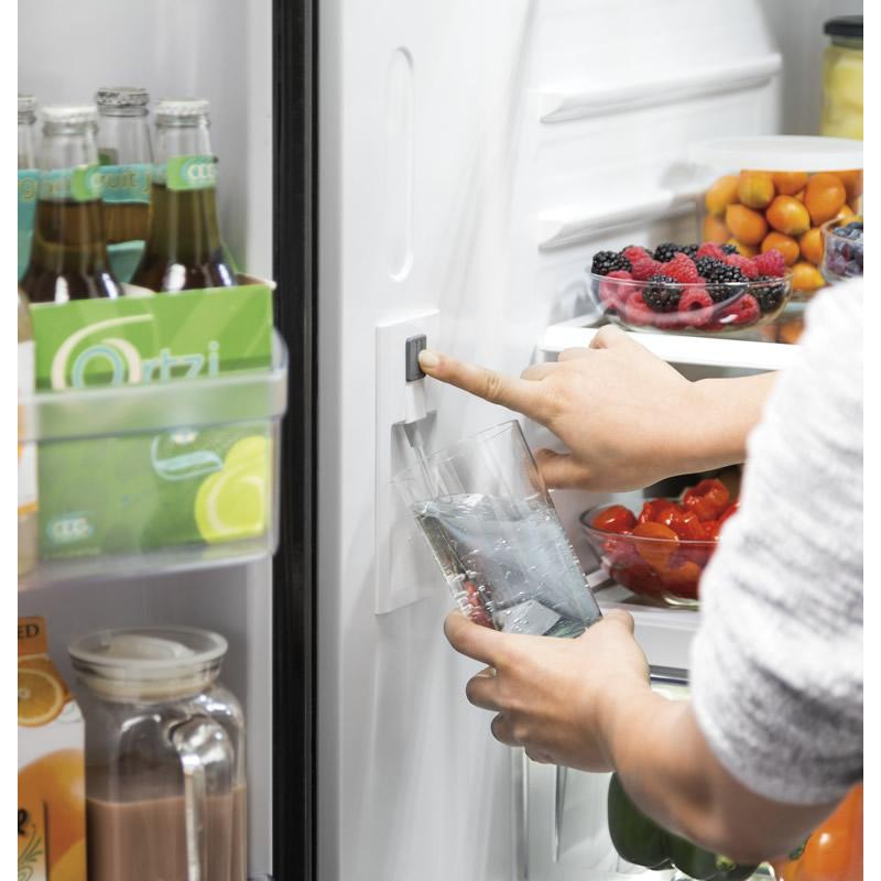 GE 33-inch, 24.8 cu. ft. French 3-Door Refrigerator with Ice and Water Dispenser