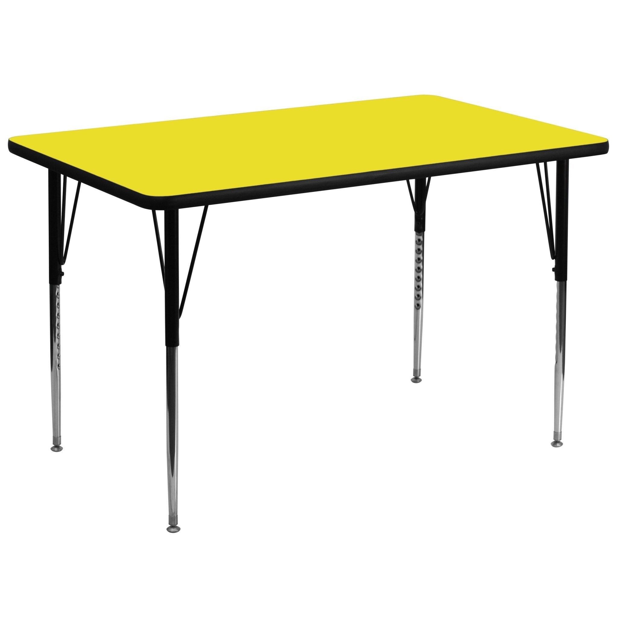 Wren Mobile 36W x 72L Rectangular HP Laminate Activity Table - Standard Height Adjustable Legs
