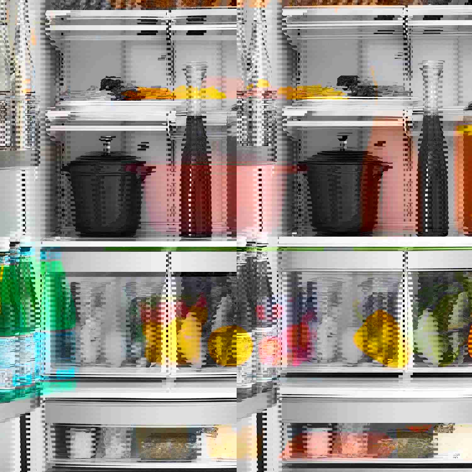 ZLINE 36 In. Autograph 22.5 cu. ft. Stainless Steel Refrigerator with Ice Maker and Gold Accents