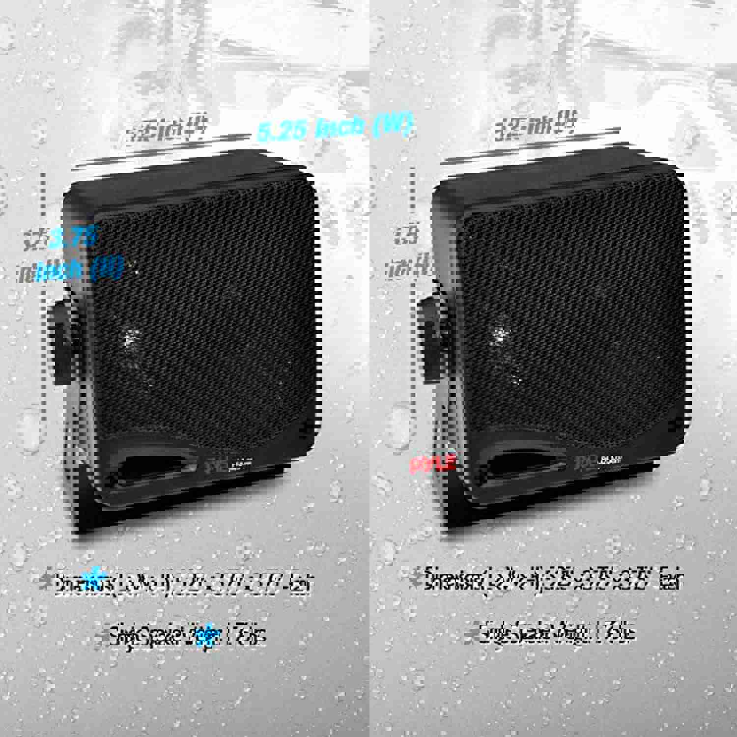 Pyle Outdoor Waterproof Wireless Bluetooth Speaker - 200W Dual Wall Mount System