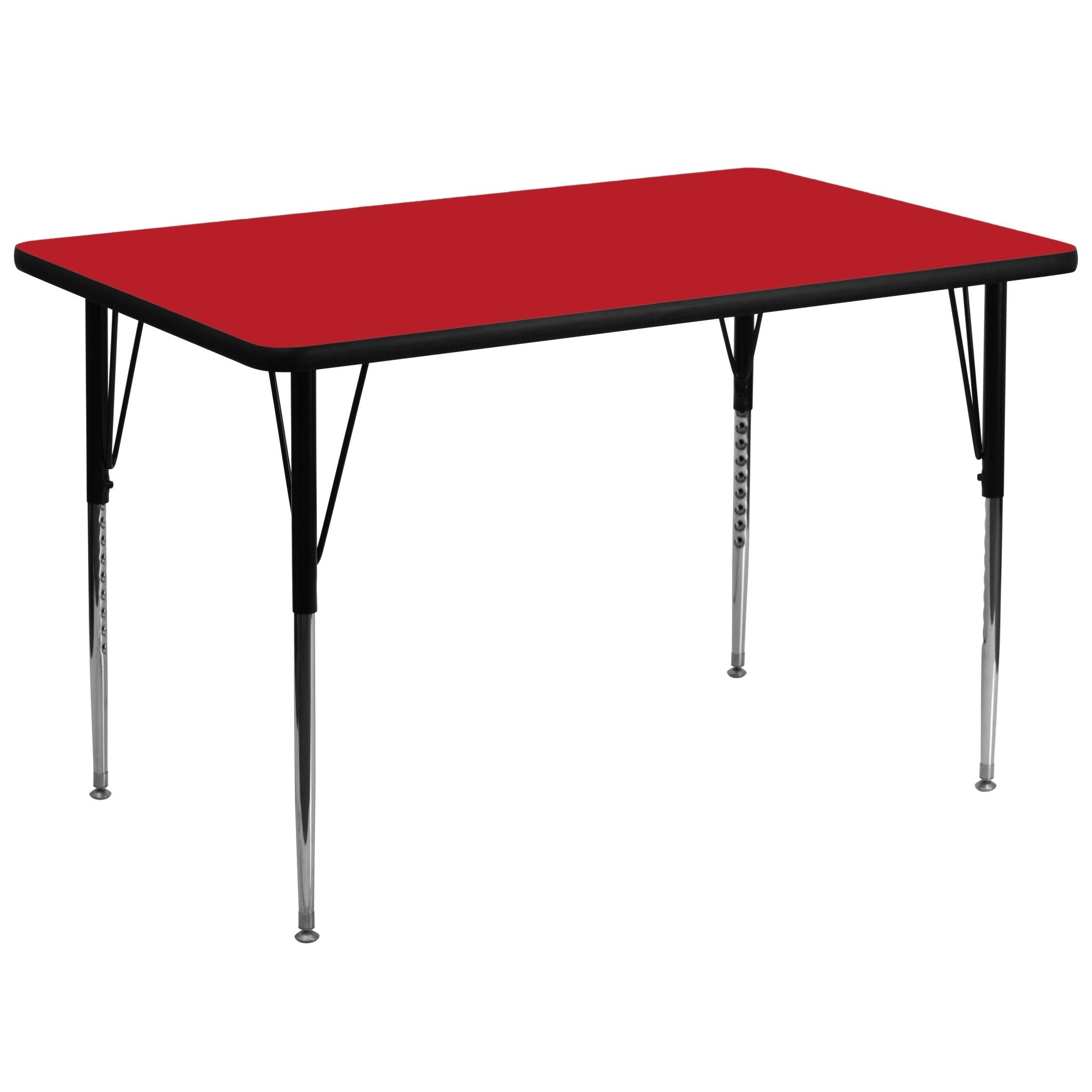 Wren Mobile 36W x 72L Rectangular HP Laminate Activity Table - Standard Height Adjustable Legs