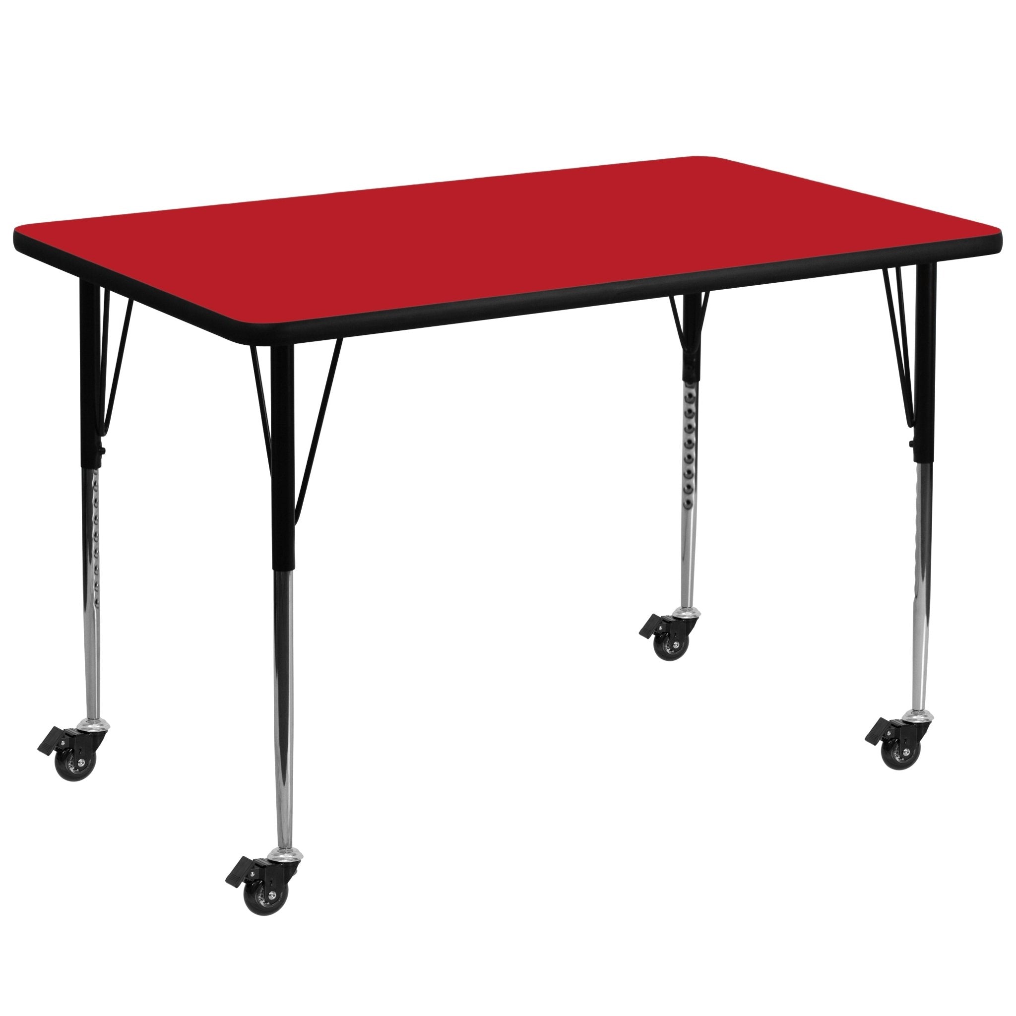 Wren Mobile 36W x 72L Rectangular HP Laminate Activity Table - Standard Height Adjustable Legs