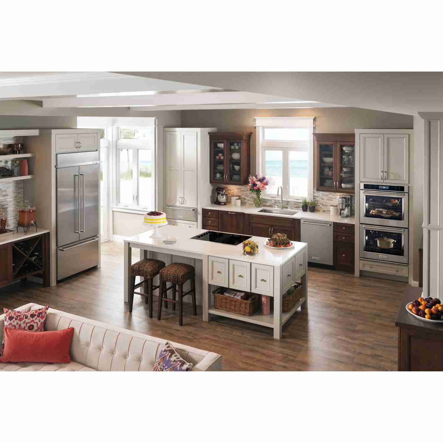 KitchenAid 36-inch, 20.8 cu.ft. Built-in French 3-Door Refrigerator with Internal Ice Maker KBFN506ESS