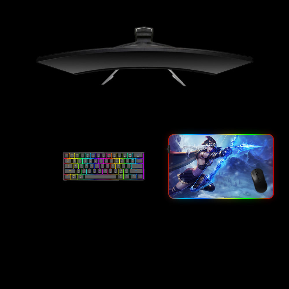 Ashe Design RGB Gaming Mouse Pad with LED Strip - M-XXL Size
