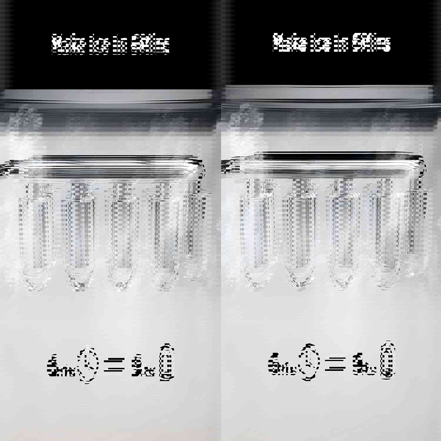 Silonn Countertop Ice Maker - 9 Cubes in 6 Minutes, 26Lbs/24Hrs, Self-Cleaning with Ice Scoop & Basket