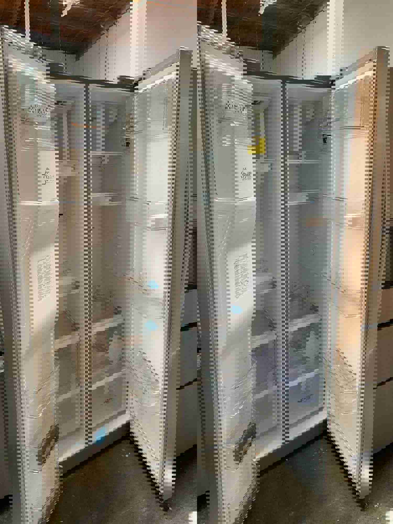 New Open Box LG 26.2 cu. ft. Side by Side Refrigerator with In-Door Ice Maker in Stainless Steel (Model: LSXS26326S)