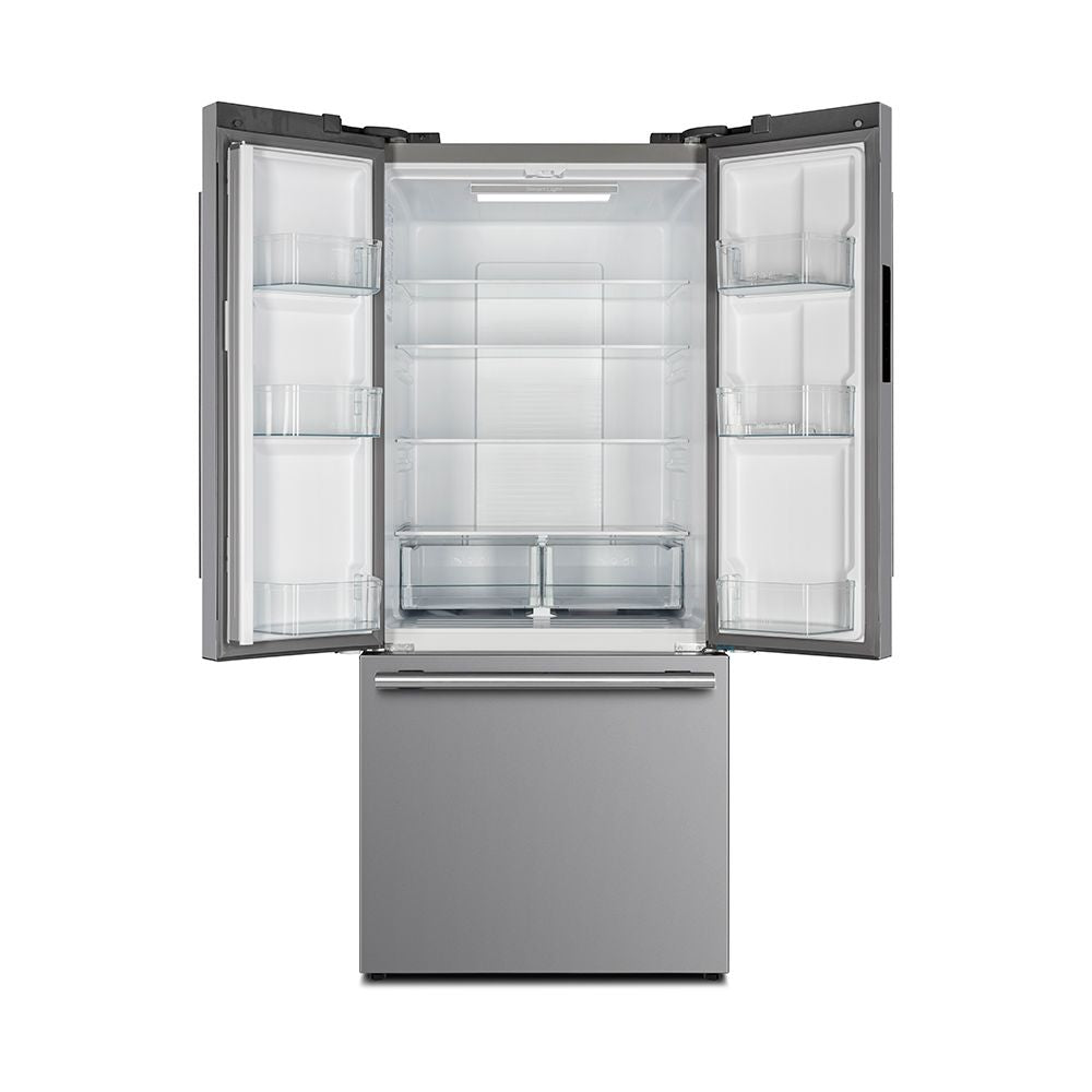 Forno 30-Inch French Door Refrigerator with Ice Maker in Stainless Steel