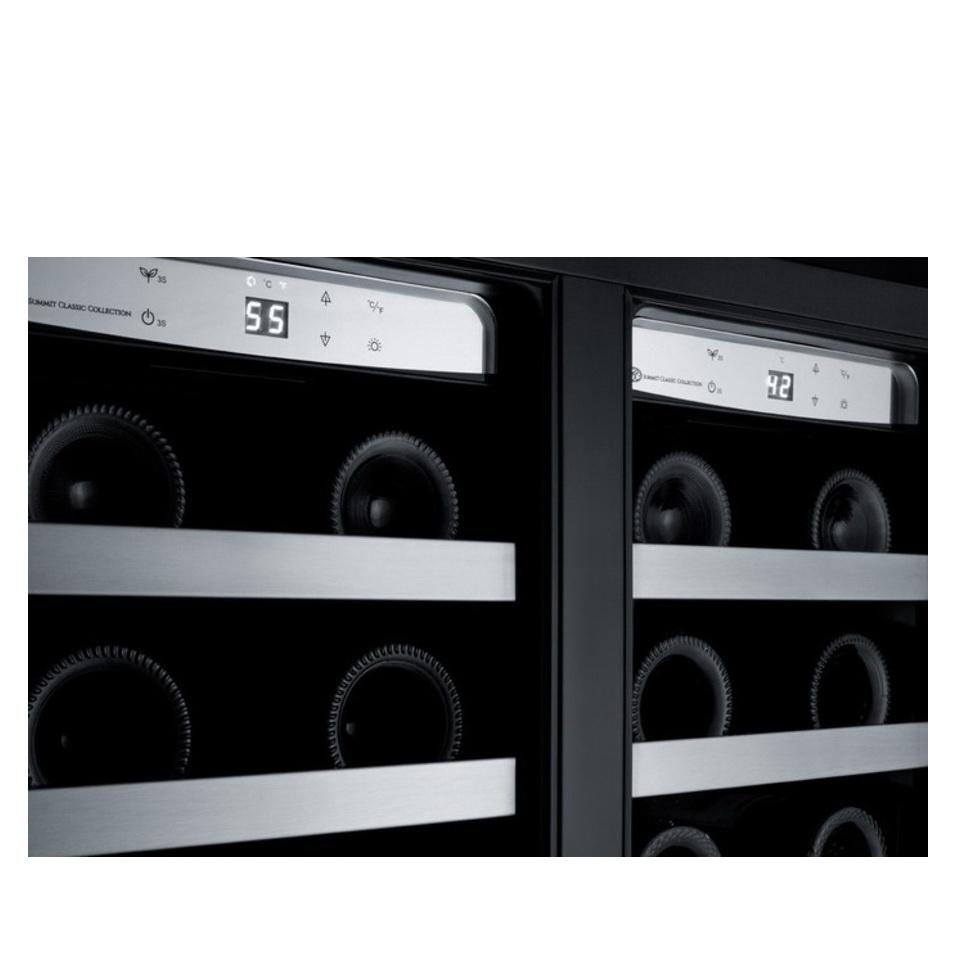 Summit CLFD24WCCSS Energy Efficient Dual Zone Wine Cellar