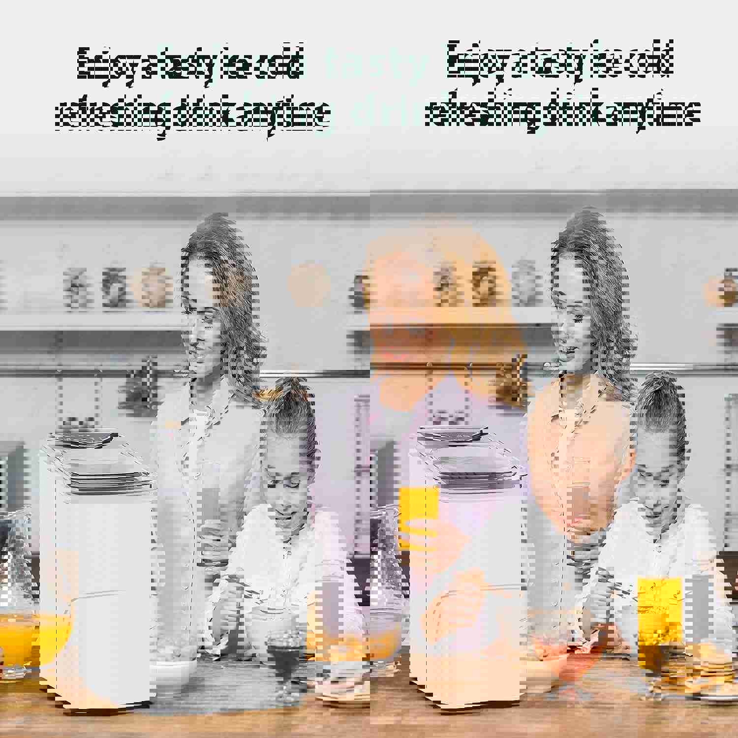 Portable Electric Ice Cube Maker Machine with Self-Cleaning Function, 9 Ice Cubes in 6 Mins, 26Lbs/24Hrs, Includes Ice Bags and Scoop (White)