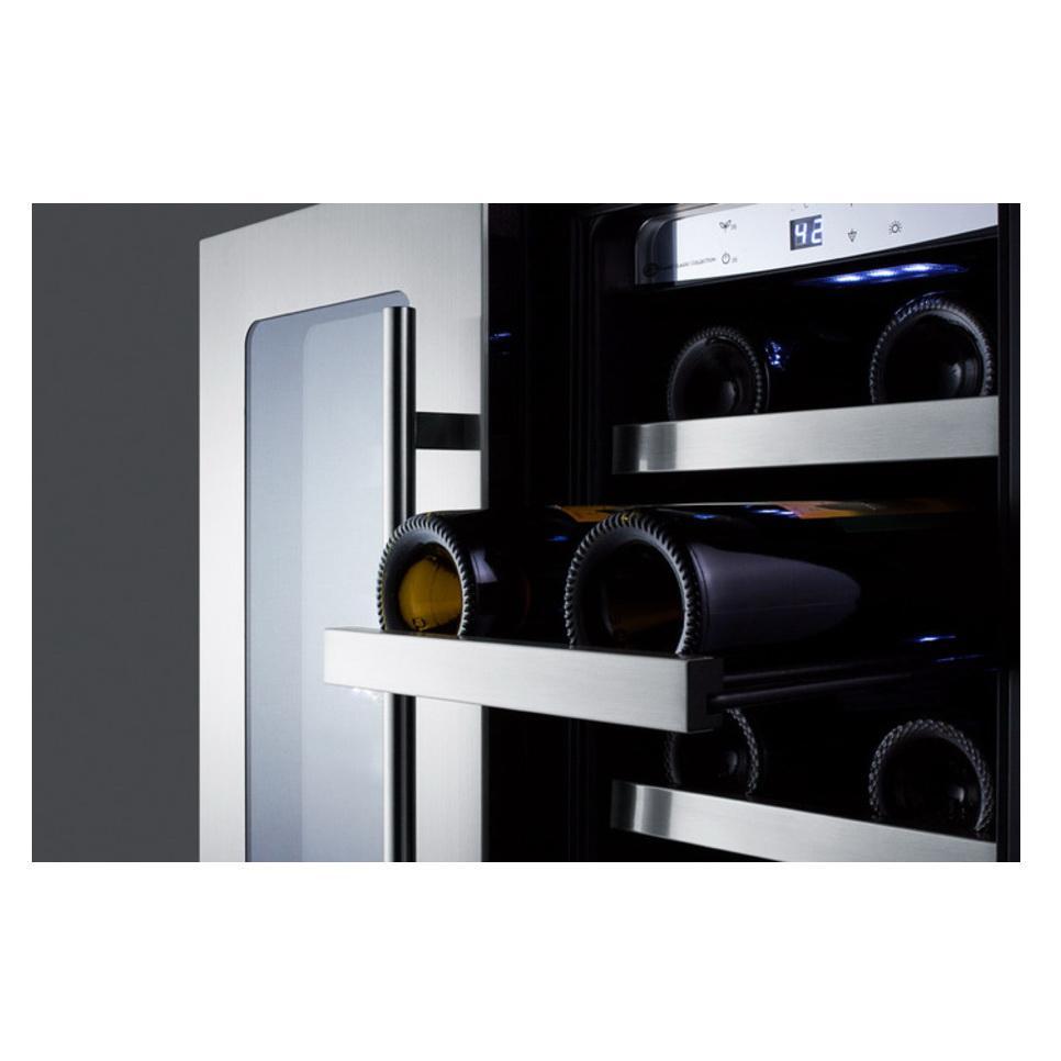 Summit CLFD24WCCSS Energy Efficient Dual Zone Wine Cellar