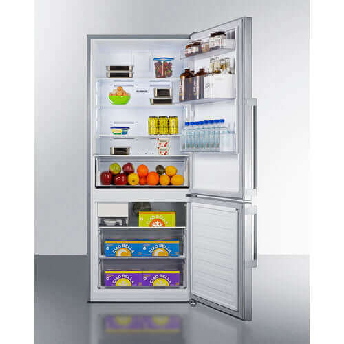 Summit Energy-Efficient Counter Depth Bottom Freezer Refrigerator