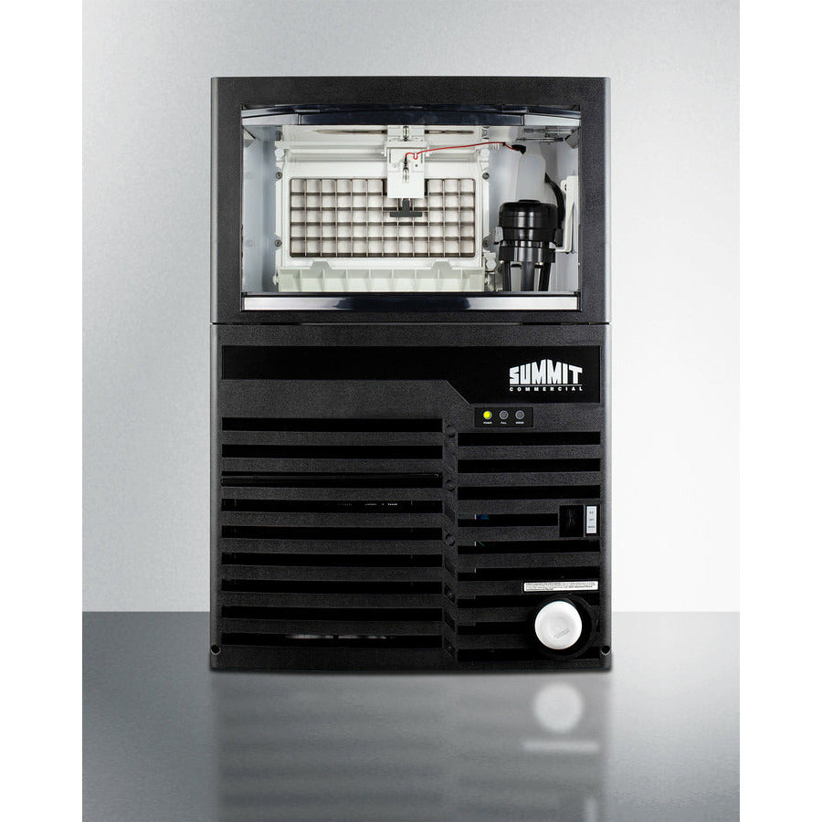 Summit 21 Wide 27 Lbs. Built-In Commercial Ice Maker with 100 Lbs. Daily Ice Production and Water Purification Filter