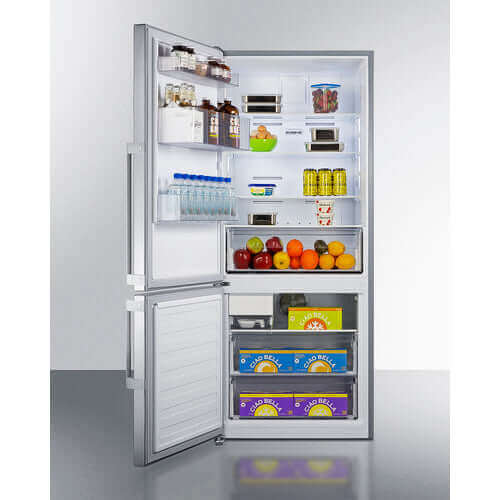 Summit Energy-Efficient Counter Depth Bottom Freezer Refrigerator