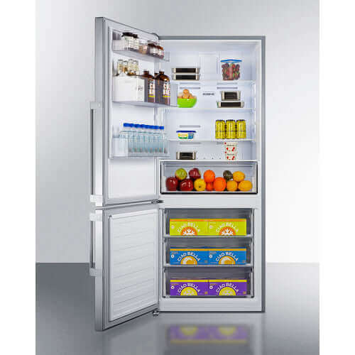 Summit Energy-Efficient Counter Depth Bottom Freezer Refrigerator