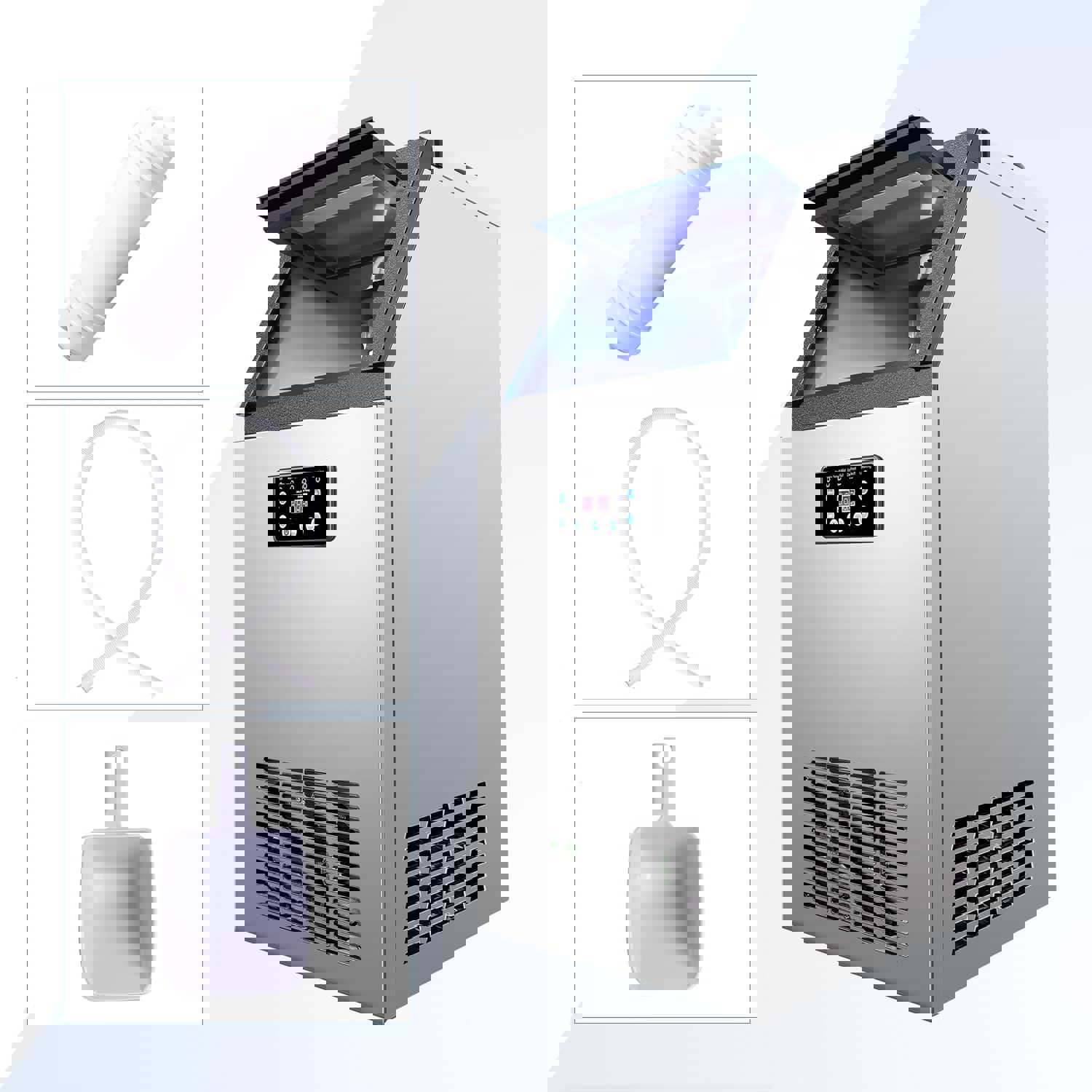 CO-Z Freestanding Commercial Ice Maker Machine, 160 Pounds Ice in 24H
