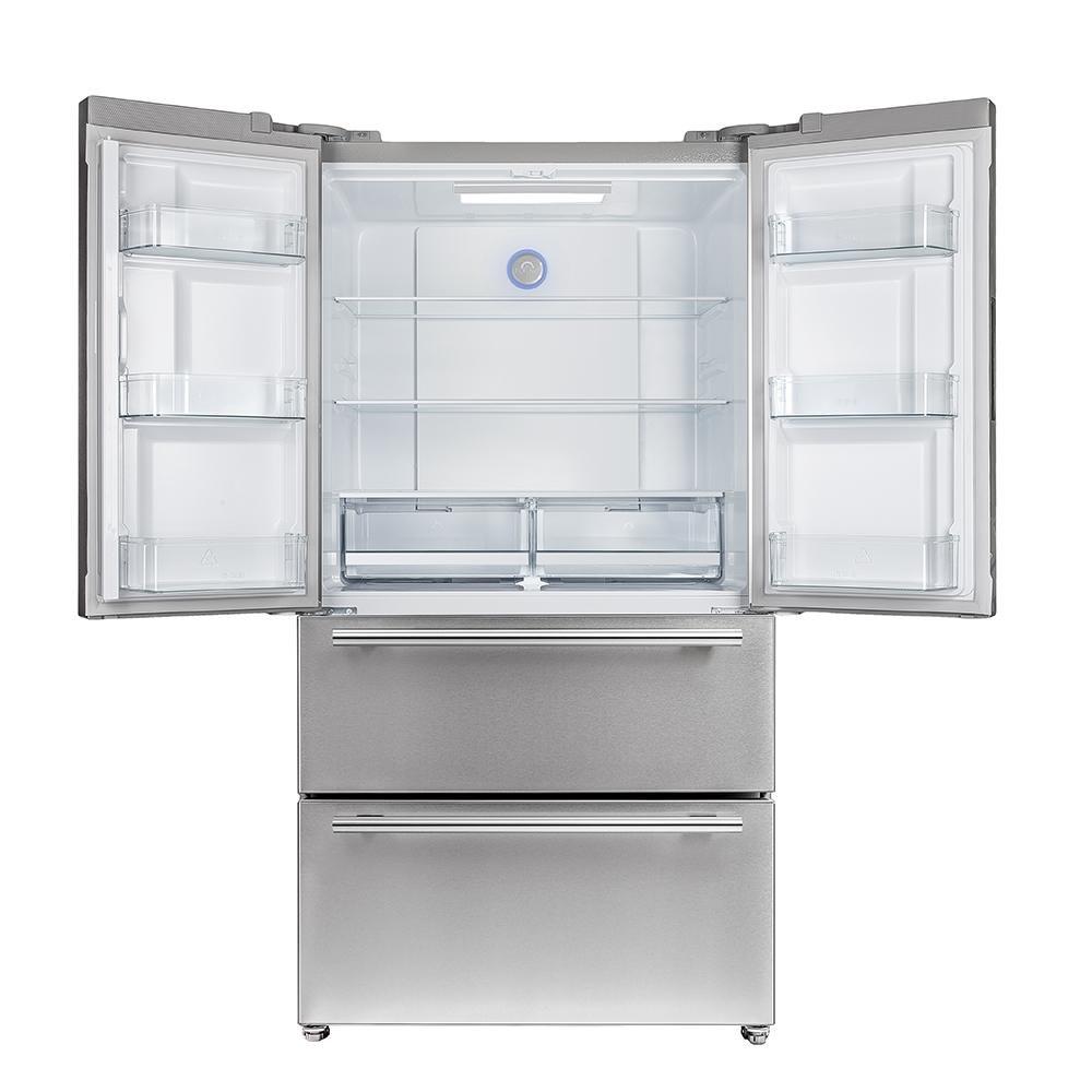 Forno 36-Inch French Door Refrigerator with Double Freezer Drawer and Ice Maker