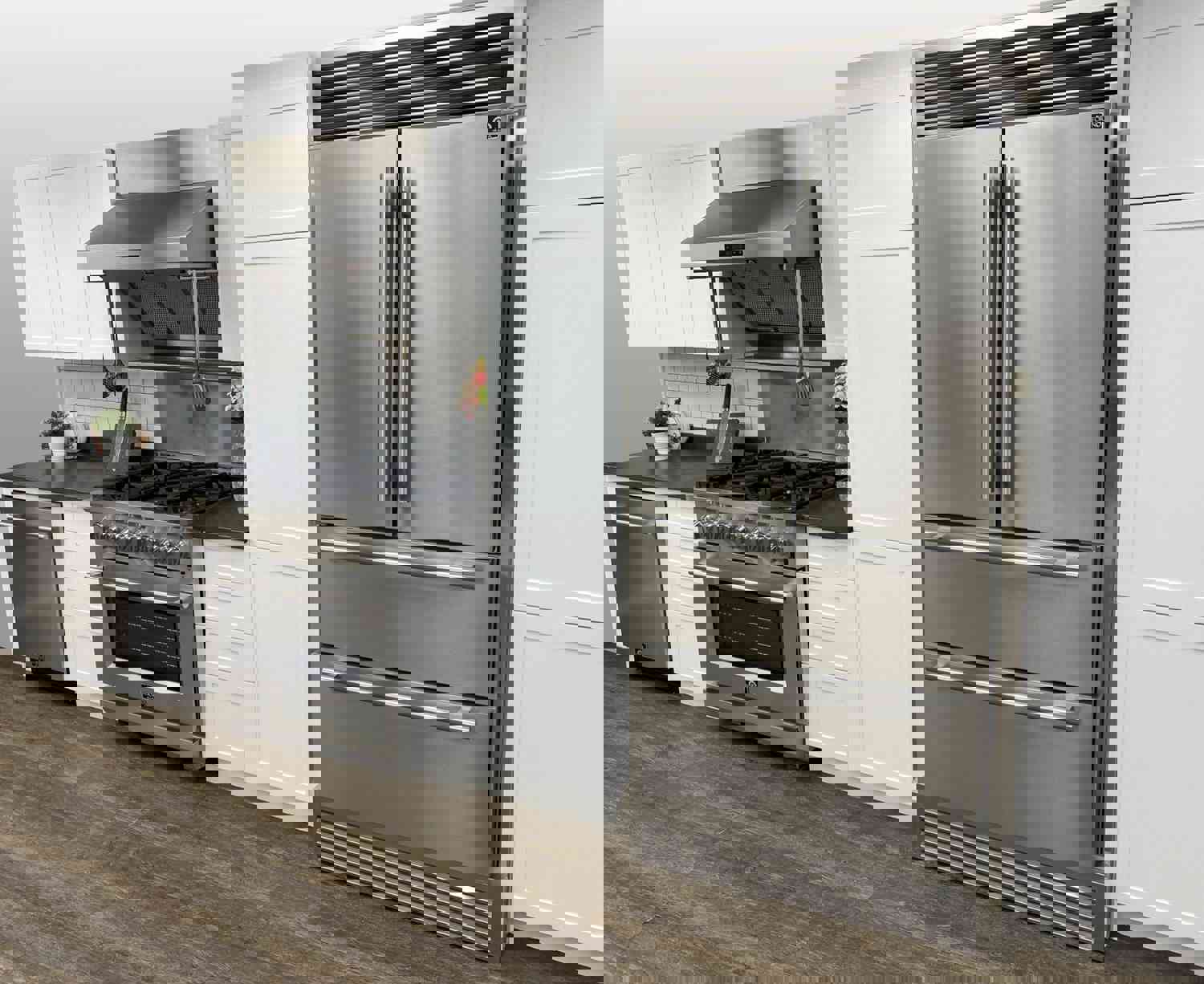 Forno 36-Inch French Door Refrigerator with Double Freezer Drawer and Ice Maker