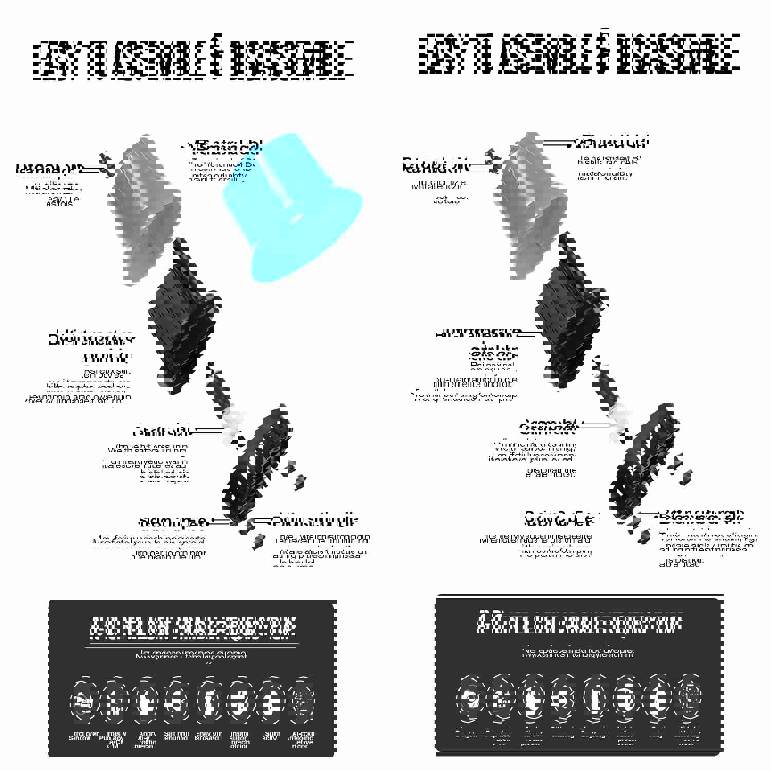 1452 GPH Submersible Water Pump - 125W Energy Efficient, Low-Suction