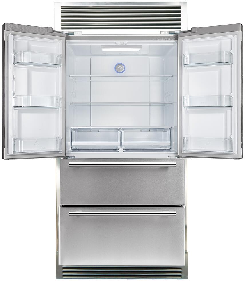 Forno 36-Inch French Door Refrigerator with Double Freezer Drawer and Ice Maker