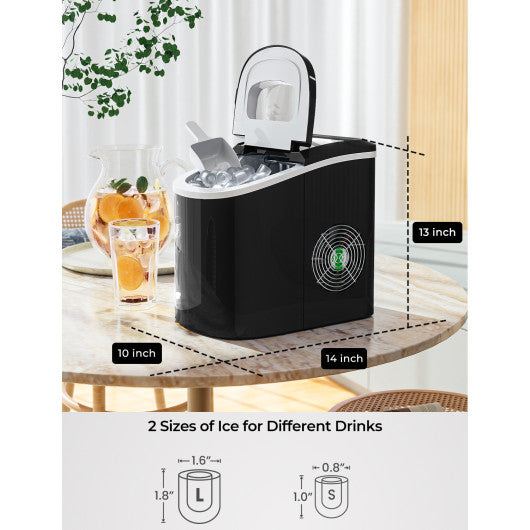 Mini Portable Compact Electric Ice Maker Machine - Black