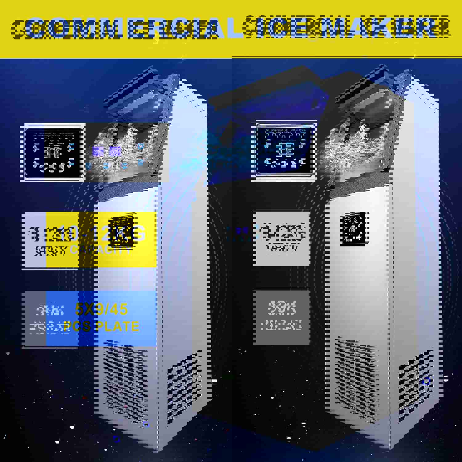 CO-Z Freestanding Commercial Ice Maker Machine, 160 Pounds Ice in 24H