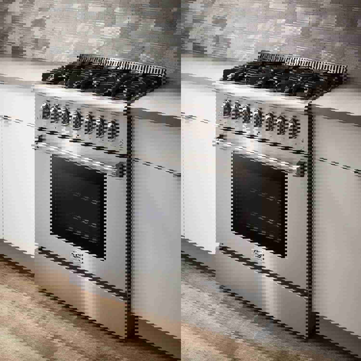 Thor Kitchen 4-Piece Pro Appliance Package - 36-Inch Dual Fuel Range, French Door Refrigerator, Under Cabinet Hood, and Dishwasher in Stainless Steel