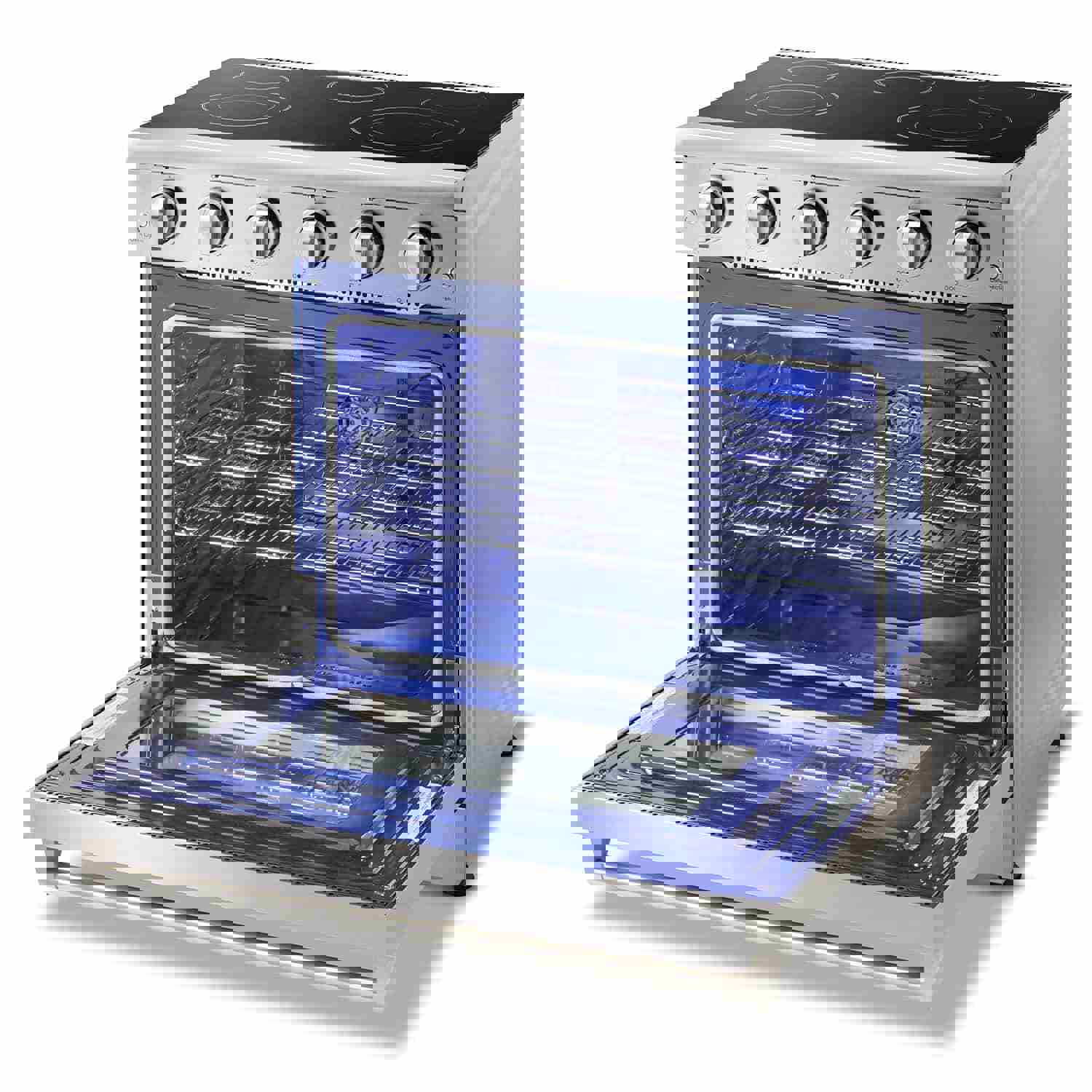 Thor Kitchen 5-Piece Appliance Package - 36-Inch Electric Range, French Door Refrigerator, Under Cabinet Hood, Dishwasher & Wine Cooler