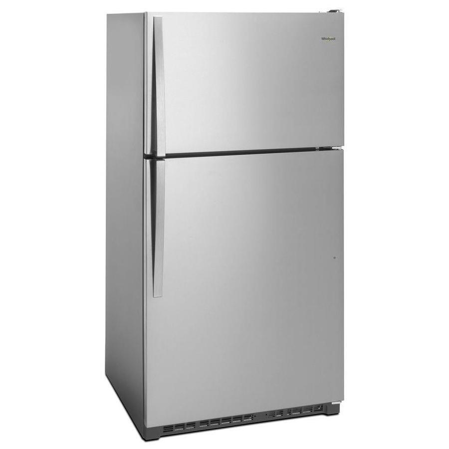 Whirlpool 20.5-cu ft Top-Freezer Refrigerator with Optional Ice Maker Kit - White