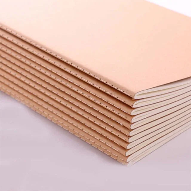 SRline Vintage Diary Notebook - A5 Kraft Paper Cover with Blank/Grid/Lined Pages