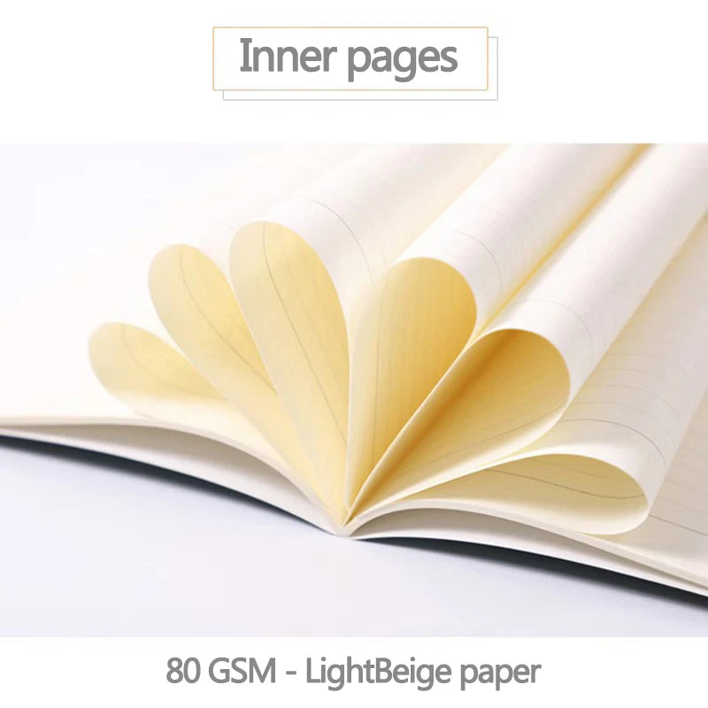 SRline Vintage Diary Notebook - A5 Kraft Paper Cover with Blank/Grid/Lined Pages