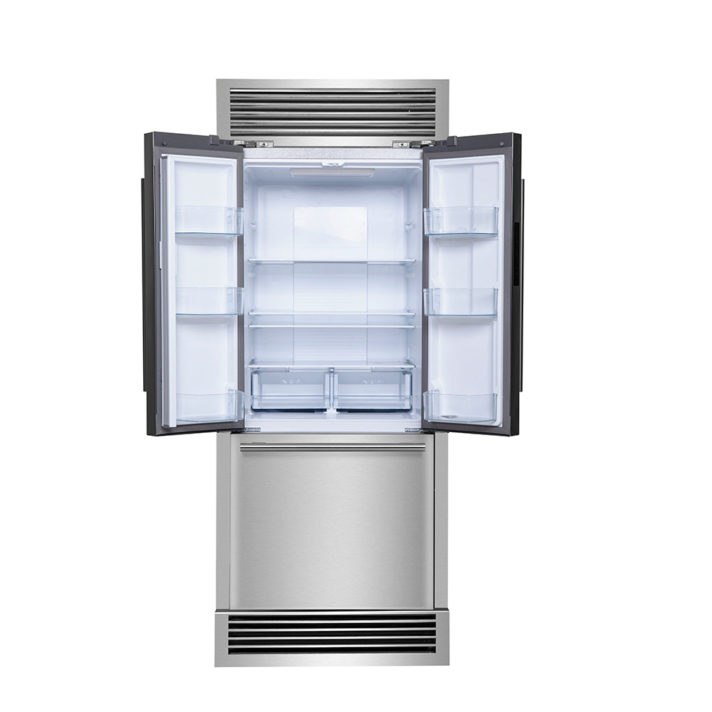Forno 30-Inch French Door Built-In Refrigerator with Ice Maker