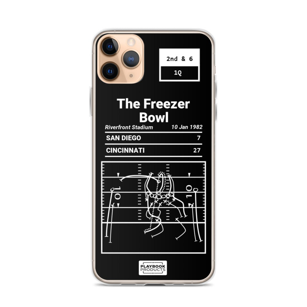 Greatest Bengals Plays iPhone Case: The Freezer Bowl (1982)