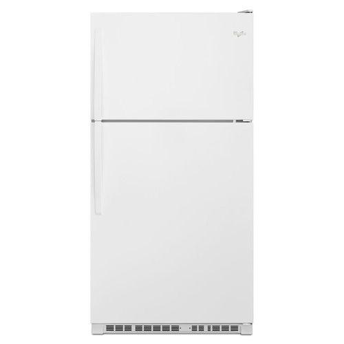 Whirlpool 20.5-cu ft Top-Freezer Refrigerator with Optional Ice Maker Kit - White