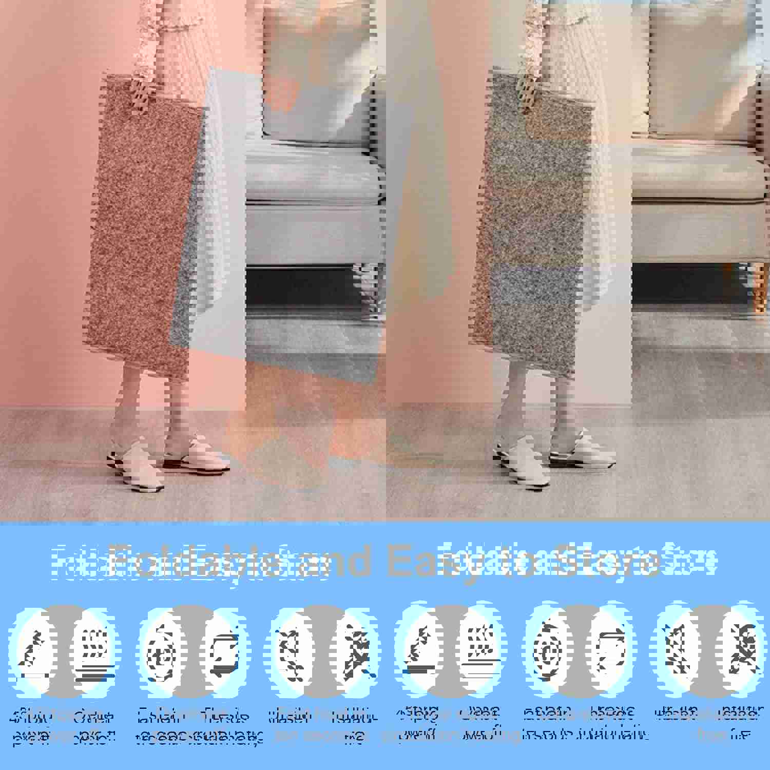 Hotodeal Electric Heated Foot Warmer Under Desk - Adjustable Temperature Space Heater for Indoor Use